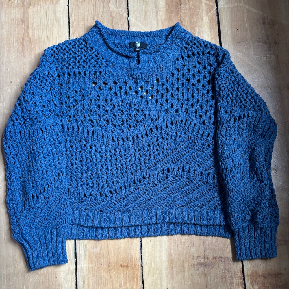 NWOT Frye crochet knit pullover sweater - Picture 2 of 4
